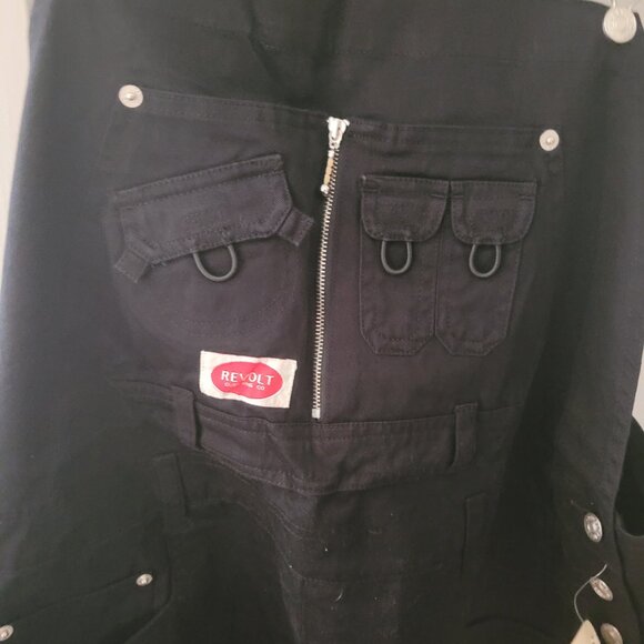NWT Revolt Overalls, Black Cotton, Size 20 - Picture 7 of 7